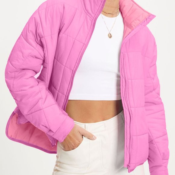 Zip Up Collared Neck Long Sleeve Jacket - Picture 10 of 16